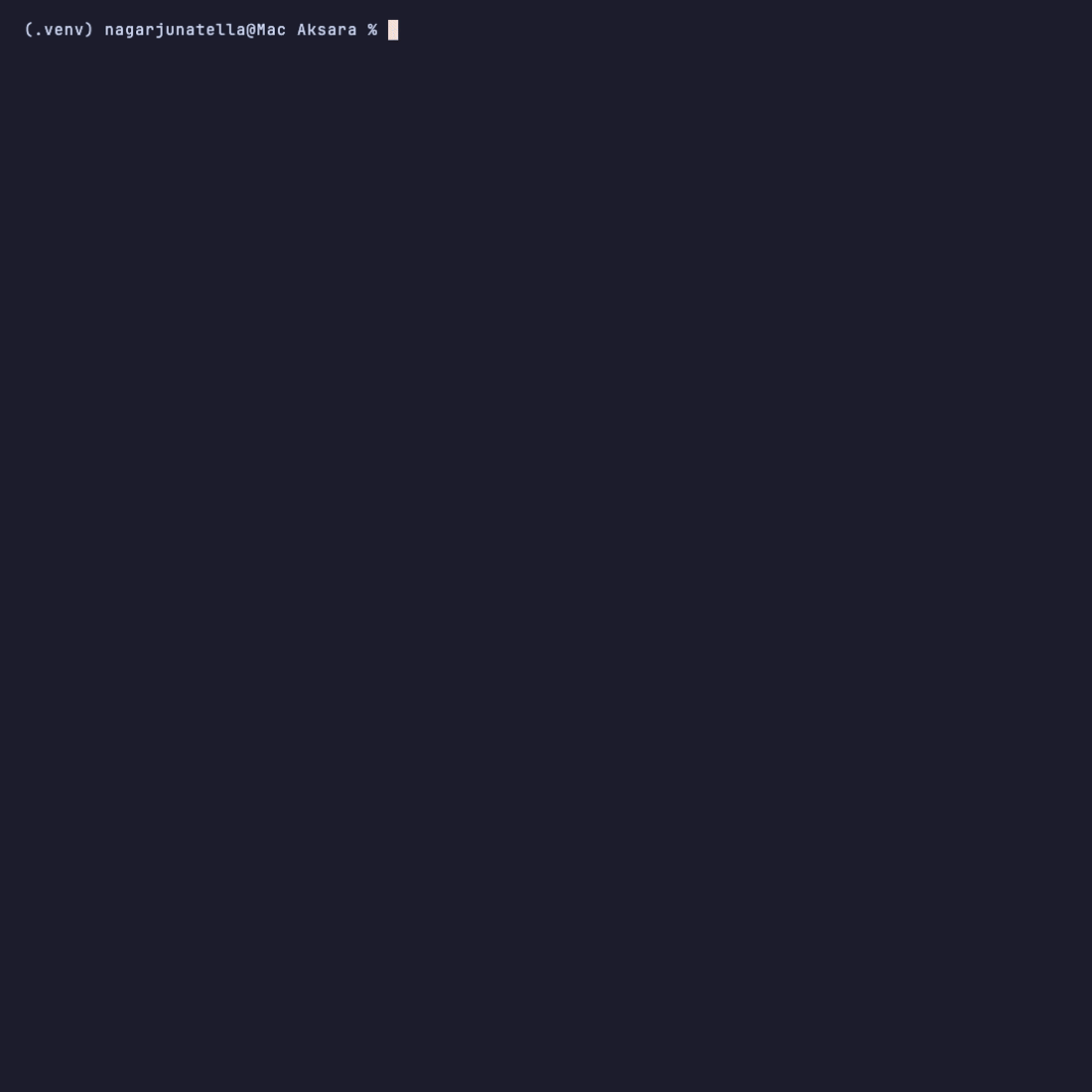 Aksara CLI demo — from scaffold to running app in seconds